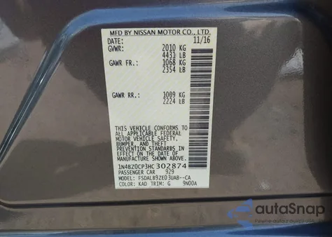 2017 Nissan Leaf S from USA, damaged, VIN 1N4BZ0CP3HC302874